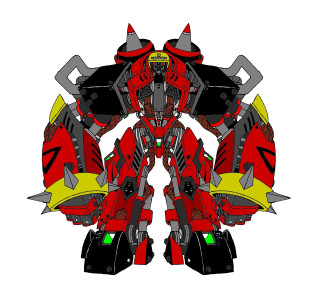 Red yellow robot black helmet - a black helmet free wallpaper for tablet