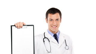 Man white coat clipboard stethoscope 2 - a stethoscope free wallpaper