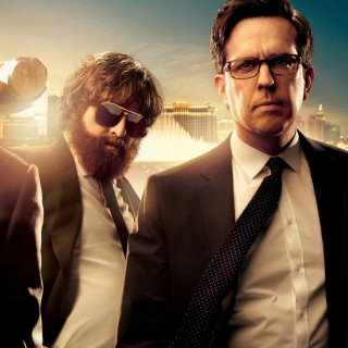 Men suits ties city skyline - two man free wallpaper for tablet