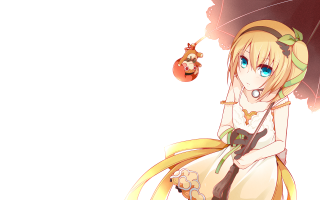 Woman umbrella cat shoulder standing - her shoulder free wallpaper