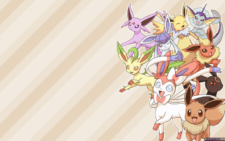 Pokemon group striped background diagonal - a group of pokemon characters free wallpaper