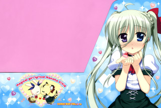 Anime girl long white hair 2 - anime visual free wallpaper for desktop