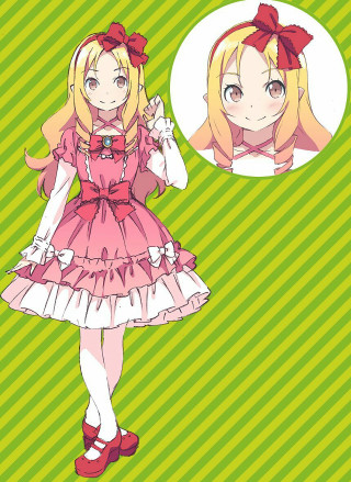 Girl pink dress bow green - rococo free wallpaper for mobile