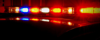 Police car lights night red - roof free wallpaper