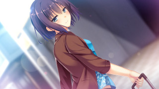 Girl cane brown jacket holding - holding free wallpaper