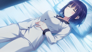 Woman laying bed arms chest - her eye free wallpaper for desktop