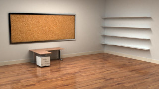 Room corkboard desk shelf wall 3 - a shelf free wallpaper