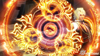 Man suit glowing circle fire - circle free wallpaper for desktop