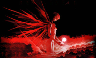 Woman red wings clouds ball - apelle free wallpaper