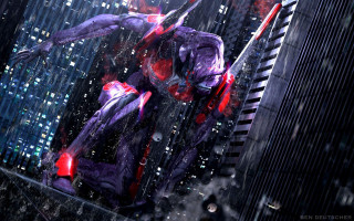 Futuristic man suit bloody face - synchromism free wallpaper