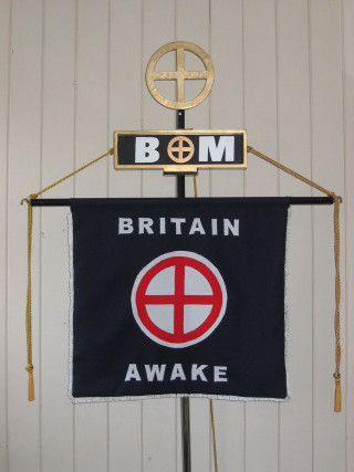 Sign hanging pole flag bomb - precisionism free wallpaper