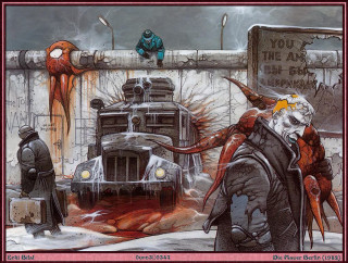 Horned man demon gas mask - a man in a gas mask free wallpaper