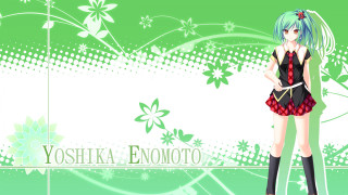 Girl short dress flower green - a short dress free wallpaper for desktop