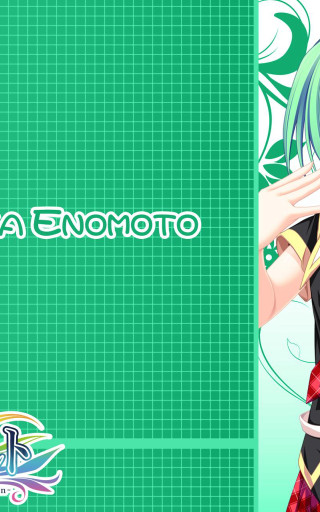 Green haired girl tennis racket - her face free wallpaper for mobile