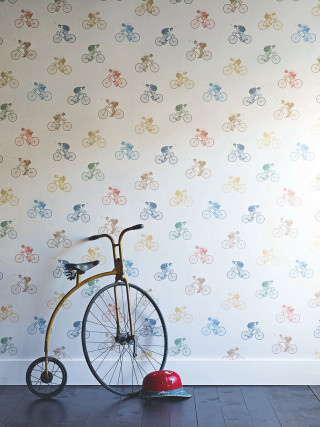 Bike wall ball wallpaper pattern - kitsch movement free wallpaper for mobile