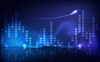 Blue abstract background city skyline - a blue circle free wallpaper