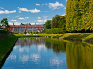 Lake building park greenfield trees - carel willink free wallpaper
