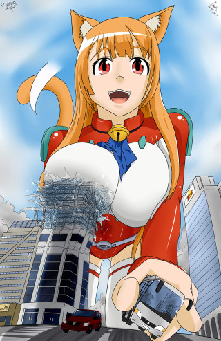 Cartoon character cat ears red - a cat ear free wallpaper for mobile