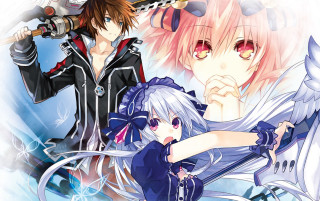 Anime characters swords bird shoulder - a sword and the other free wallpaper