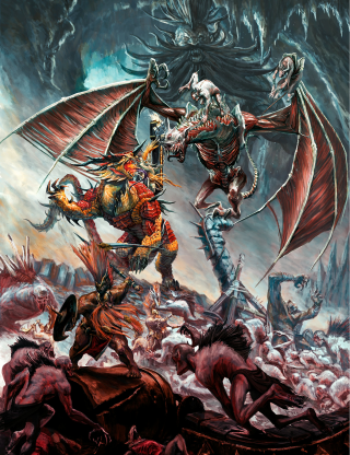 Demon attack demon horse field - free fantasy wallpaper for mobile