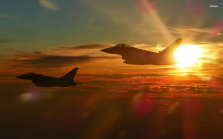Planes flying sky sunset sunrise - sunrise time free wallpaper
