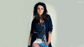 Woman blackjacket americanflag shorts beautiful - her pocket free wallpaper