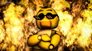 Yellow teddy bear sunglasses fire - ayo free wallpaper