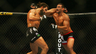 Fighting men shorts caged fence - caged free wallpaper