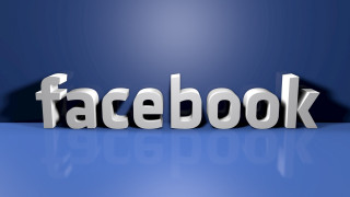Facebook logo white blue reflection - a facebook logo free wallpaper