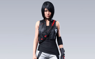 Woman black top silver pants - a black vest free wallpaper