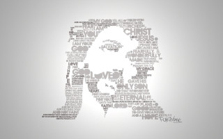 Man face jesus words gray - divinity free wallpaper
