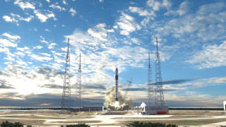 Rocket launch pad sky background - a rocket free wallpaper for desktop