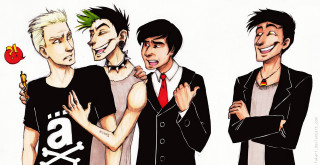 Three men white background red - three man free wallpaper