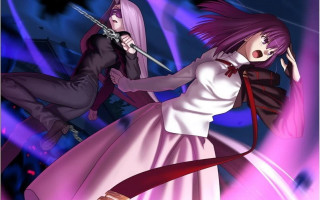 Anime characters swords purple background 2 - sword free wallpaper