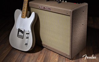 Guitar amp wooden floor dark - romanesque free wallpaper