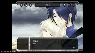 Anime couple kissing cloudy sky - purism free wallpaper
