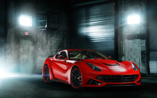Red sports car garage light 2 - a garage free wallpaper