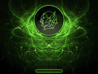 Green abstract background black circle 2 - a green abstract background free wallpaper