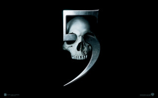 Skull knife mouth dark background - a skull free wallpaper