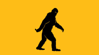 Bigfoot silhouette yellow background gorilla - m free wallpaper