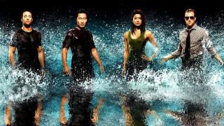 Group people water black background - their neck free wallpaper for desktop