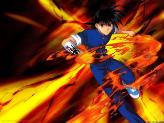 Man blue fireball flame black - yusuke murata free wallpaper