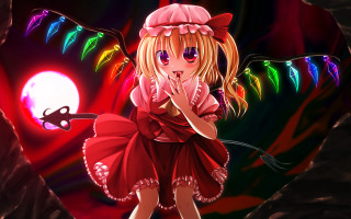 Girl red dress scissor colorful - a red dress holding free wallpaper