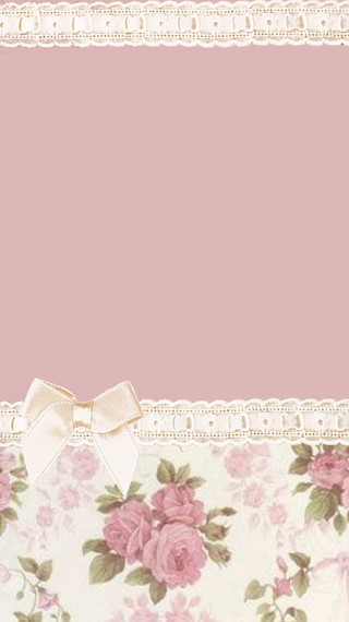 Pink white floral background bow - soft color free wallpaper