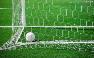 Soccer ball corner goal net - mesh wire free wallpaper