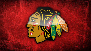 Chicago blackhawks logo red background - free seasons wallpaper for desktop