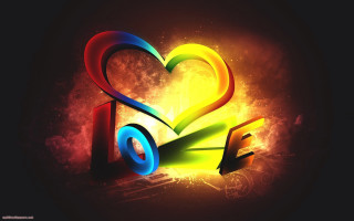Colorful heart design black background - anthony devas free wallpaper for desktop