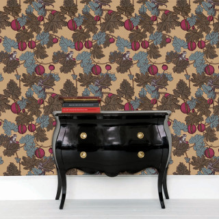 Black dresser flower pattern branch - free vintage wallpaper for tablet