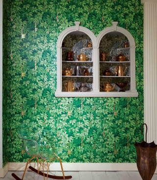 Green wall window chair vase - flemish free wallpaper for tablet