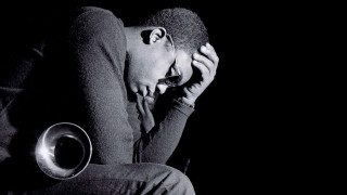 Man chair head hands trumpet - cleve gray free wallpaper